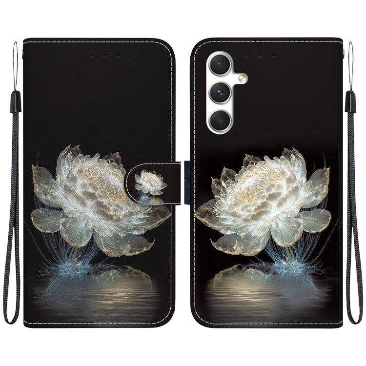For Samsung Galaxy S24+ 5G Crystal Texture Colored Drawing Leather Phone Case(Crystal Peony) - Galaxy S24+ 5G Cases by buy2fix | Online Shopping UK | buy2fix