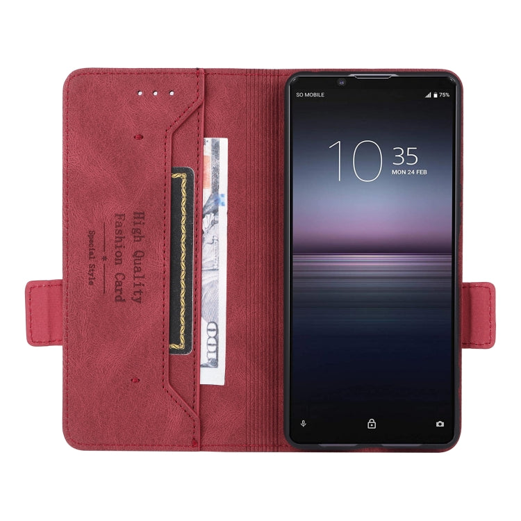 For Sony Xperia 1 VI 2024 Magnetic Clasp Leather Phone Case(Red) - Sony Cases by buy2fix | Online Shopping UK | buy2fix