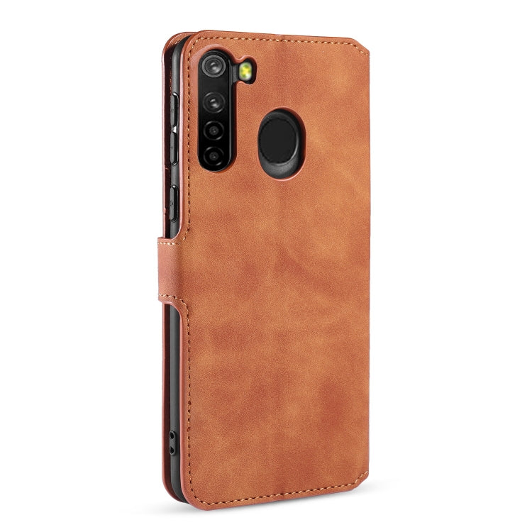 For Samsung Galaxy A21 (EU Version) DG.MING Retro Oil Side Horizontal Flip Case(Brown) - Galaxy Phone Cases by DG.MING | Online Shopping UK | buy2fix