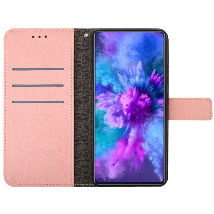 For Google Pixel 9 Pro Rhombic Grid Texture Leather Phone Case(Pink) - Google Cases by buy2fix | Online Shopping UK | buy2fix