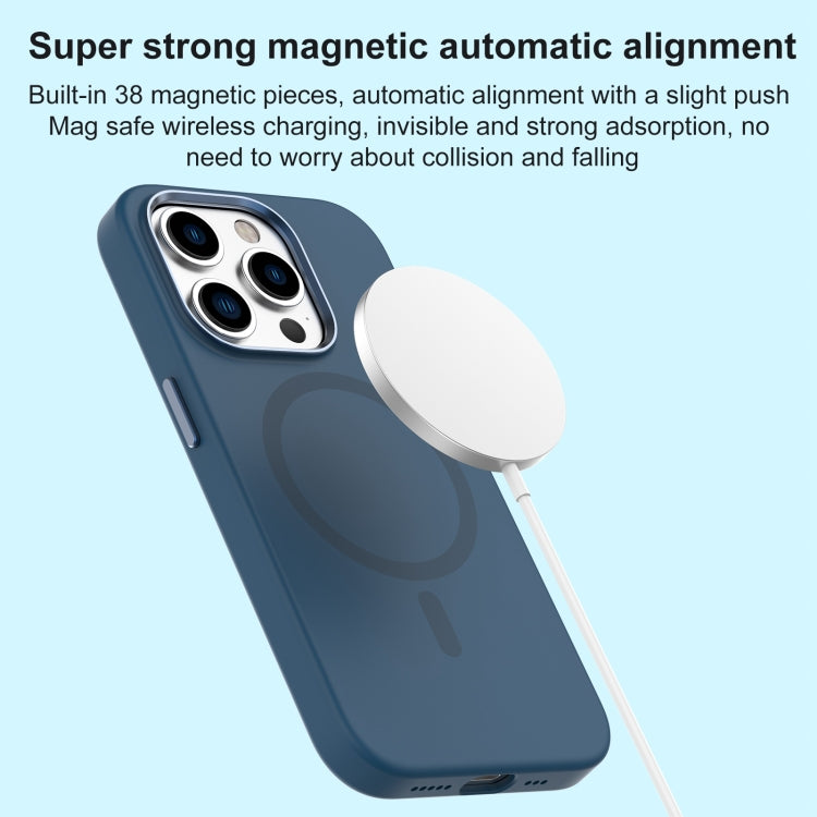 For iPhone 15 Pro Mutural Karen Series Liquid Silicone Magsafe Phone Case(Midnight) - iPhone 15 Pro Cases by Mutural | Online Shopping UK | buy2fix
