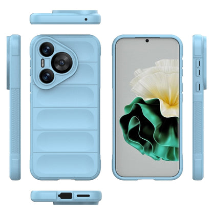 For Huawei Pura 70 Magic Shield TPU + Flannel Phone Case(Light Blue) - Huawei Cases by buy2fix | Online Shopping UK | buy2fix