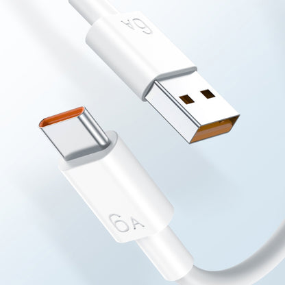 TOTU CB-9-T 25W USB to USB-C / Type-C TPE Data Cable, Length: 1m(White) - USB-C & Type-C Cable by TOTUDESIGN | Online Shopping UK | buy2fix