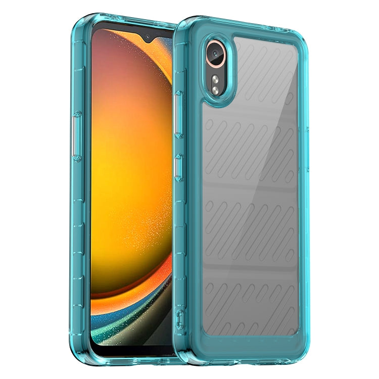 For Samsung Galaxy XCover 7 Colorful Series Acrylic Hybrid TPU Phone Case(Transparent Blue) - Galaxy Phone Cases by buy2fix | Online Shopping UK | buy2fix