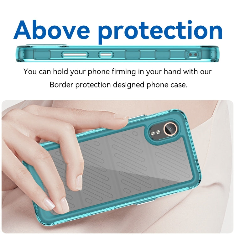 For Samsung Galaxy XCover 7 Colorful Series Acrylic Hybrid TPU Phone Case(Transparent Blue) - Galaxy Phone Cases by buy2fix | Online Shopping UK | buy2fix