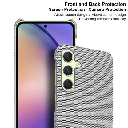 For Samsung Galaxy A35 5G imak Ruiyi Series Cloth Texture PU + PC Phone Case(Light Grey) - Galaxy Phone Cases by imak | Online Shopping UK | buy2fix