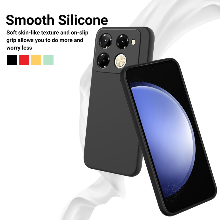 For Infinix Note 40 Pro 5G / 40 Pro+ 5G Solid Color Liquid Silicone Dropproof Full Coverage Protective Case(Black) - Infinix Cases by buy2fix | Online Shopping UK | buy2fix