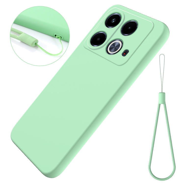 For Infinix Note 40 4G Solid Color Liquid Silicone Dropproof Full Coverage Protective Case(Green) - Infinix Cases by buy2fix | Online Shopping UK | buy2fix