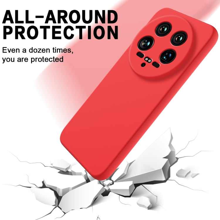 For Xiaomi 14 Ultra Solid Color Liquid Silicone Dropproof Full Coverage Phone Case(Red) - 14 Ultra Cases by buy2fix | Online Shopping UK | buy2fix