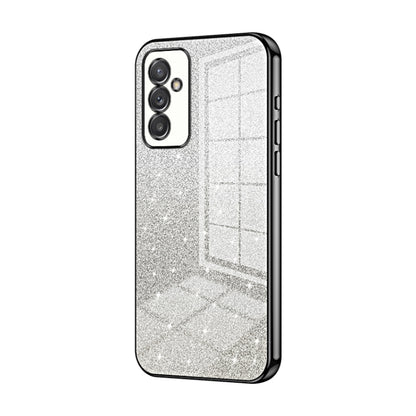 For Samsung Galaxy A82 5G Gradient Glitter Powder Electroplated Phone Case(Black) - Galaxy Phone Cases by buy2fix | Online Shopping UK | buy2fix