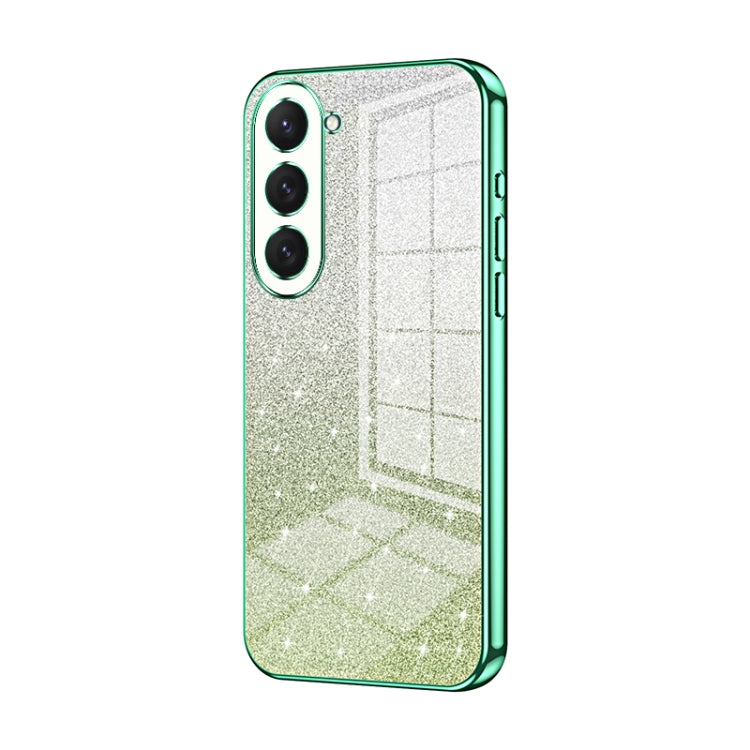 For Samsung Galaxy S23 5G Gradient Glitter Powder Electroplated Phone Case(Green) - Galaxy S23 5G Cases by buy2fix | Online Shopping UK | buy2fix