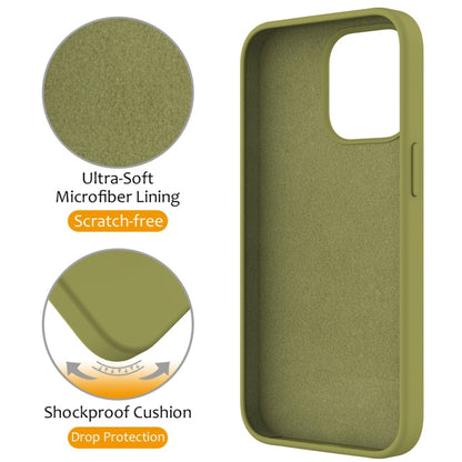 For iPhone 16 Pro Max Liquid Silicone MagSafe Magnetic Phone Case with Ring Holder(Willow Green) - iPhone 16 Pro Max Cases by buy2fix | Online Shopping UK | buy2fix