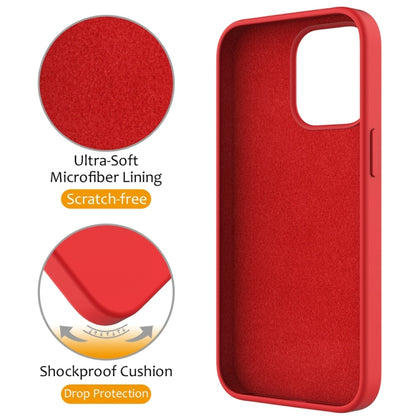 For iPhone 16 Pro Liquid Silicone MagSafe Magnetic Phone Case with Ring Holder(Red) - iPhone 16 Pro Cases by buy2fix | Online Shopping UK | buy2fix