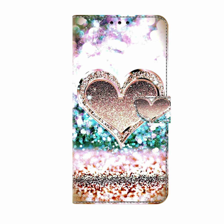 For Samsung Galaxy S24 5G Crystal 3D Shockproof Protective Leather Phone Case(Pink Diamond Heart) - Galaxy S24 5G Cases by buy2fix | Online Shopping UK | buy2fix