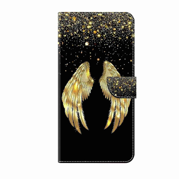 For Samsung Galaxy S24+ 5G Crystal 3D Shockproof Protective Leather Phone Case(Golden Wings) - Galaxy S24+ 5G Cases by buy2fix | Online Shopping UK | buy2fix