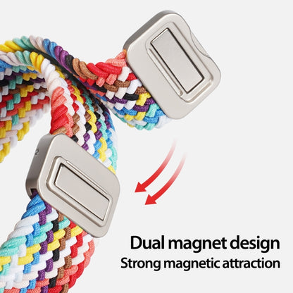 DUX DUCIS Mixture Pro Series Magnetic Buckle Nylon Braid Watch Band, Size:20mm(Rainbow) - 20mm Bands by DUX DUCIS | Online Shopping UK | buy2fix