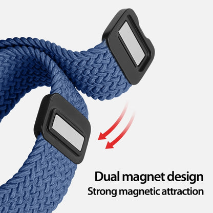 DUX DUCIS Mixture Pro Series Magnetic Buckle Nylon Braid Watch Band, Size:22mm(Storm Blue) - 22mm Bands by DUX DUCIS | Online Shopping UK | buy2fix