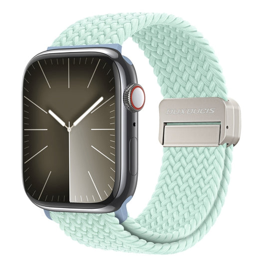 For Apple Watch Series 7 41mm DUX DUCIS Mixture Pro Series Magnetic Buckle Nylon Braid Watch Band(Light Mint) - Watch Bands by DUX DUCIS | Online Shopping UK | buy2fix