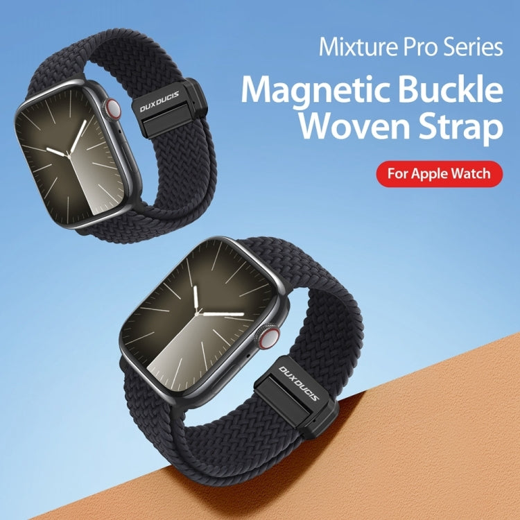 For Apple Watch Series 10 42mm DUX DUCIS Mixture Pro Series Magnetic Buckle Nylon Braid Watch Band(Midnight) - Watch Bands by DUX DUCIS | Online Shopping UK | buy2fix