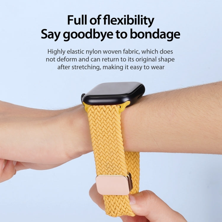 For Apple Watch Series 10 42mm DUX DUCIS Mixture Pro Series Magnetic Buckle Nylon Braid Watch Band(Sunny Color) - Watch Bands by DUX DUCIS | Online Shopping UK | buy2fix