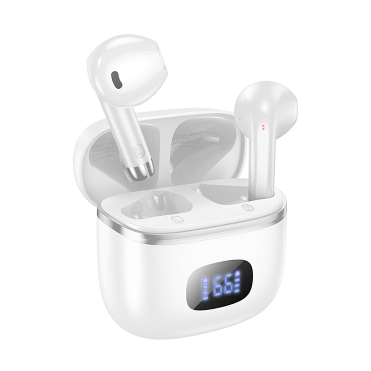 hoco EQ1 Music Guide True Wireless Bluetooth 5.3 Headset with LED Display(White) - TWS Earphone by hoco | Online Shopping UK | buy2fix