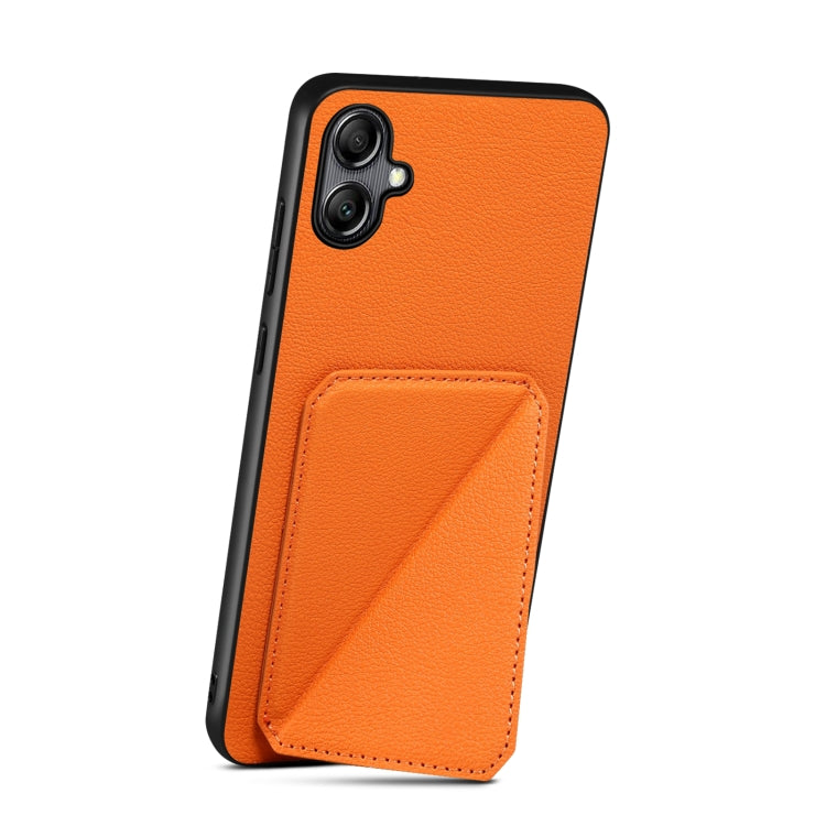 For Samsung Galaxy S24 Ultra 5G Denior Imitation Calf Leather Back Phone Case with Holder(Orange) - Galaxy S24 Ultra 5G Cases by Denior | Online Shopping UK | buy2fix
