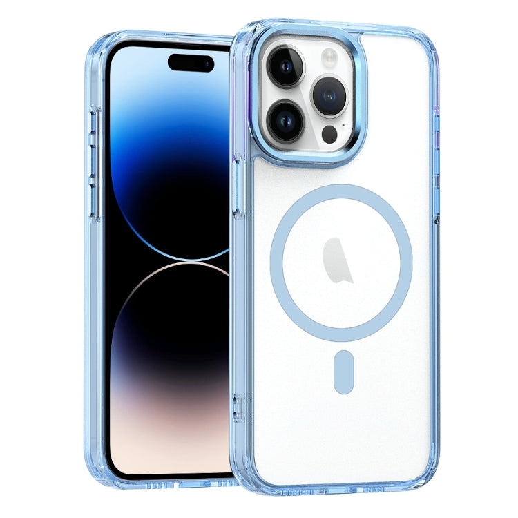 For iPhone 14 Pro MagSafe Magnetic Clear Phone Case(Sierra Blue) - iPhone 14 Pro Cases by buy2fix | Online Shopping UK | buy2fix