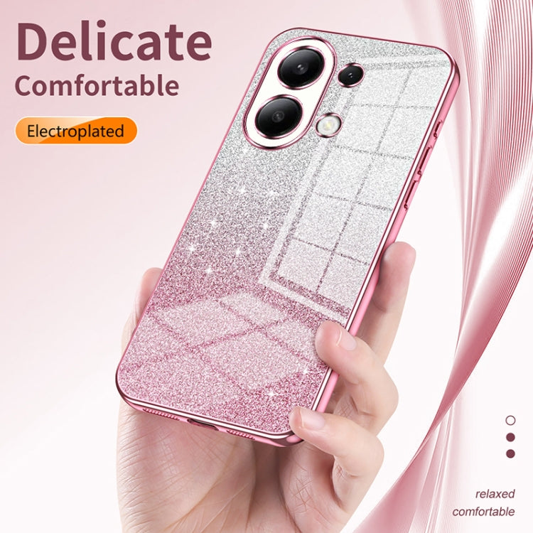 For Xiaomi Redmi Note 10 Pro/10 Pro Max Gradient Glitter Powder Electroplated Phone Case(Pink) - Xiaomi Cases by buy2fix | Online Shopping UK | buy2fix