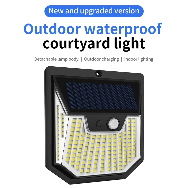 2pcs XY0159 159 LEDs Outdoor Solar Human Body Sensor Courtyard Wall Light - Solar Lights by buy2fix | Online Shopping UK | buy2fix