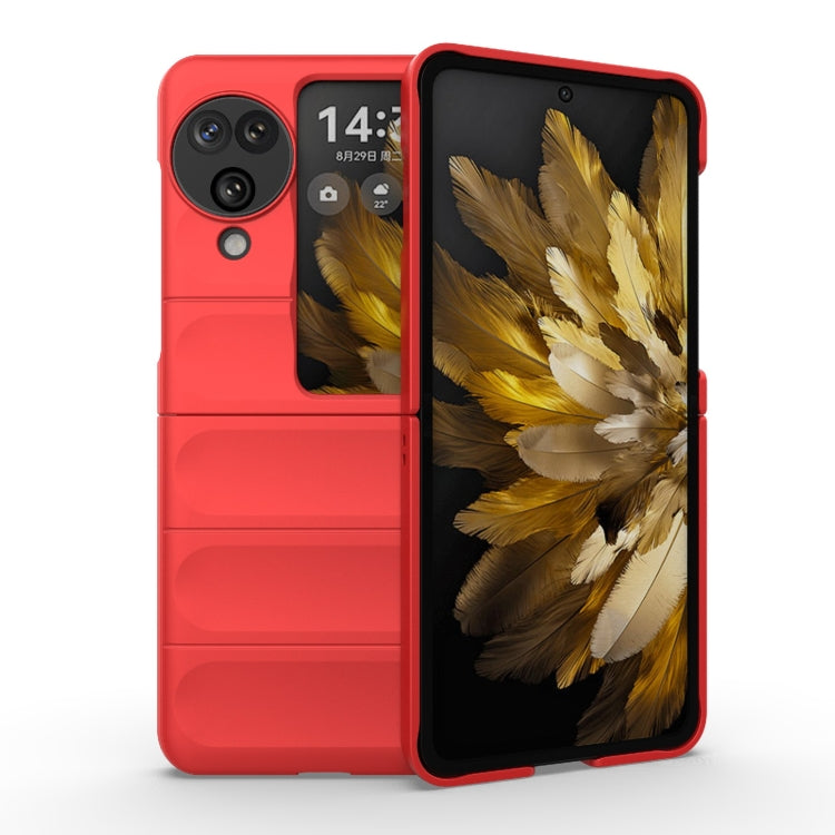 For OPPO Find N3 Flip Magic Shield Fold PC Shockproof Phone Case(Red) - Find N3 Flip Cases by buy2fix | Online Shopping UK | buy2fix
