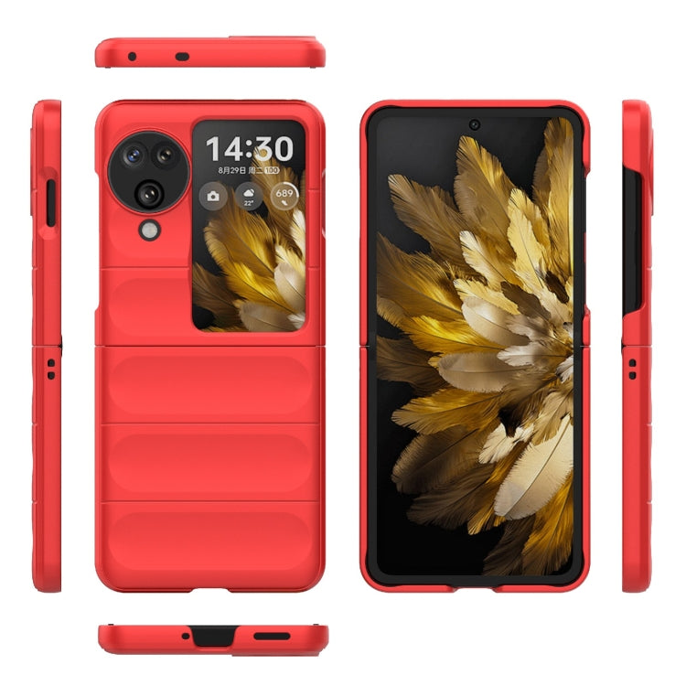 For OPPO Find N3 Flip Magic Shield Fold PC Shockproof Phone Case(Red) - Find N3 Flip Cases by buy2fix | Online Shopping UK | buy2fix