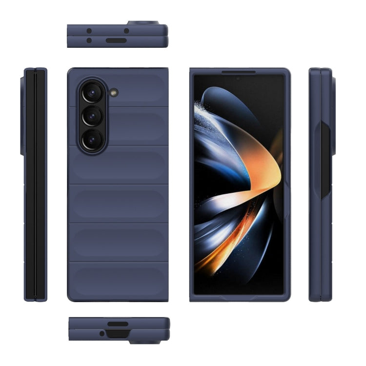 For Samsung Galaxy Z Fold6 Magic Shield Fold PC Shockproof Phone Case(Dark Blue) - Galaxy Z Fold6 5G Cases by buy2fix | Online Shopping UK | buy2fix