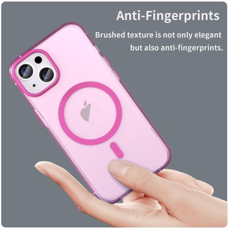 For iPhone 16 Plus MagSafe Frosted Translucent TPU + PC Full Coverage Phone Case(Pink) - iPhone 16 Plus Cases by buy2fix | Online Shopping UK | buy2fix