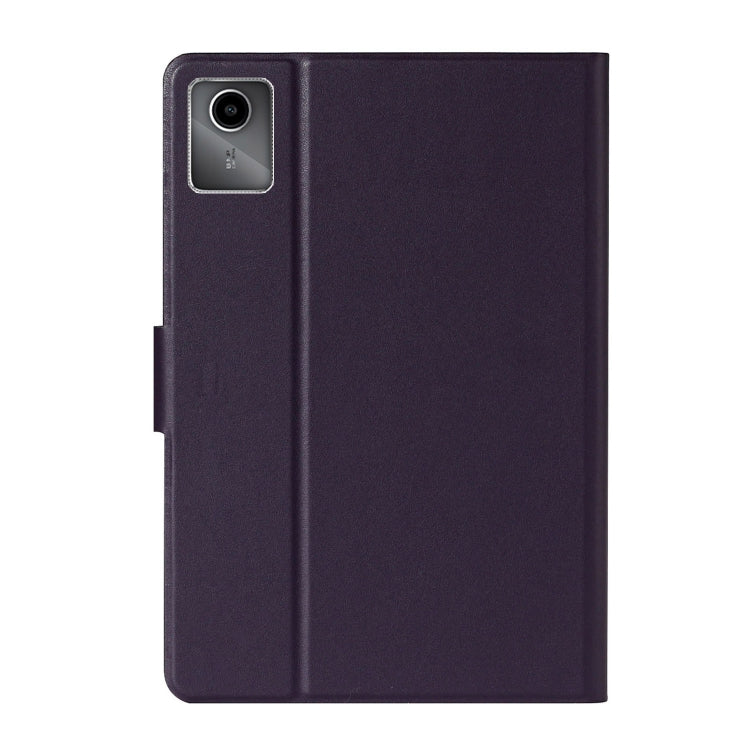 For Lenovo Tab M11/ Xiaoxin Pad 11 2024 Pure Color Smart Leather Tablet Case(Purple) - Lenovo by buy2fix | Online Shopping UK | buy2fix