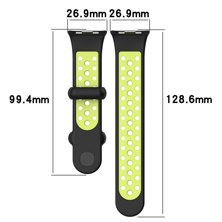 For Redmi Watch 4 Two Color Silicone Sports Watch Band(Grey Orange) - Watch Bands by buy2fix | Online Shopping UK | buy2fix