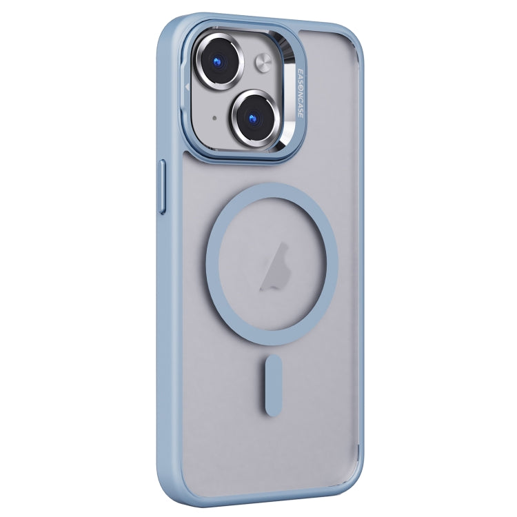 For iPhone 15 Plus Invisible Lens Holder PC + TPU Frosted MagSafe Phone Case(Blue) - iPhone 15 Plus Cases by buy2fix | Online Shopping UK | buy2fix