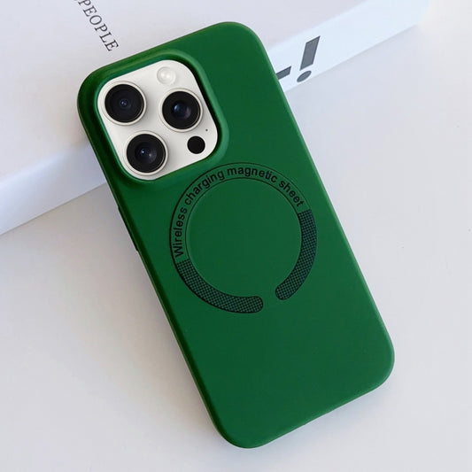 For iPhone 15 Pro MagSafe Magnetic Liquid Silicone Phone Case(Green) - iPhone 15 Pro Cases by buy2fix | Online Shopping UK | buy2fix