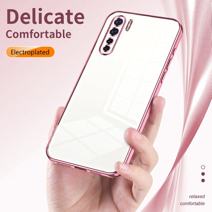 For OPPO A91 Transparent Plating Fine Hole Phone Case(Green) - OPPO Cases by buy2fix | Online Shopping UK | buy2fix