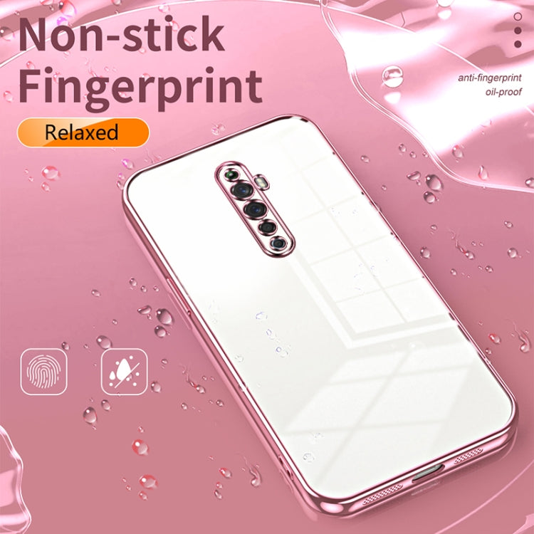 For OPPO Reno2 Z / Reno2 F Transparent Plating Fine Hole Phone Case(Pink) - OPPO Cases by buy2fix | Online Shopping UK | buy2fix