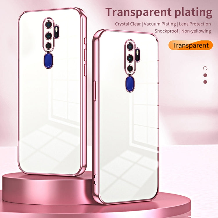 For OPPO A11x / A9 2020 Transparent Plating Fine Hole Phone Case(Transparent) - OPPO Cases by buy2fix | Online Shopping UK | buy2fix