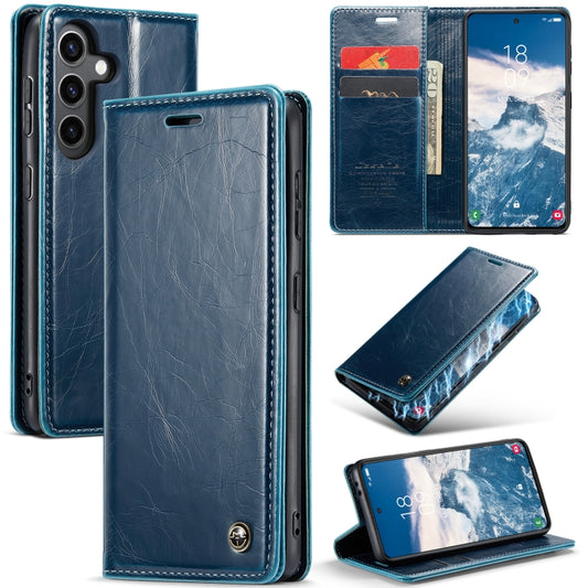 For Samsung Galaxy S24+ 5G CaseMe 003 Crazy Horse Texture Flip Leather Phone Case(Blue Green) - Galaxy S24+ 5G Cases by CaseMe | Online Shopping UK | buy2fix