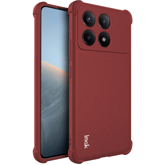 For Xiaomi Redmi K70 5G / K70 Pro 5G imak Shockproof Airbag TPU Phone Case(Matte Red) - K70 Pro Cases by imak | Online Shopping UK | buy2fix