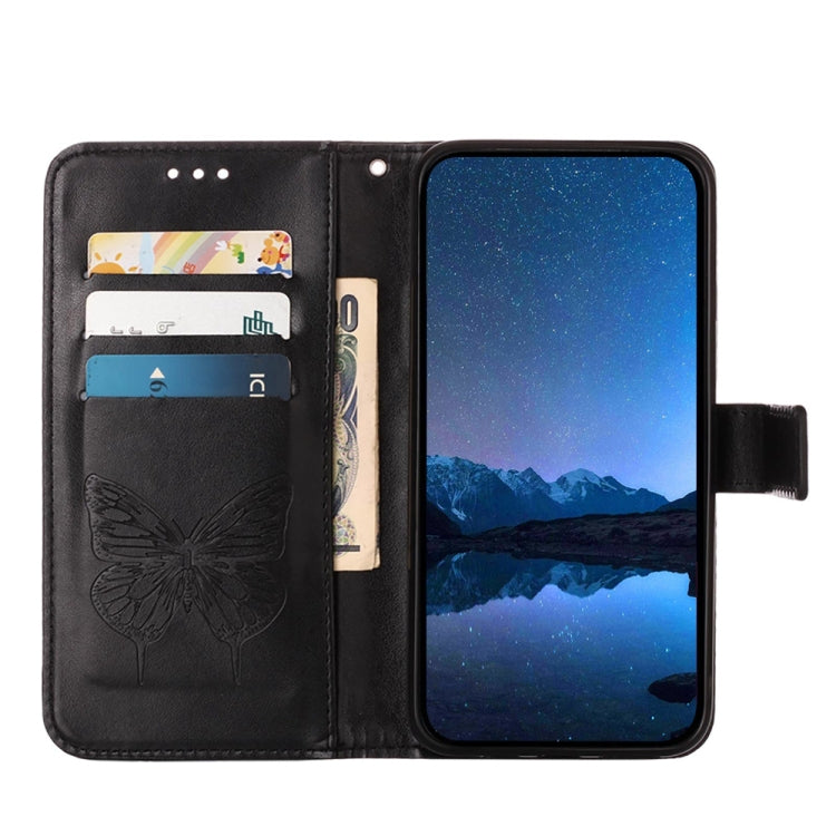 For Xiaomi 14 Pro 5G Global Embossed Butterfly Leather Phone Case(Black) - 14 Pro Cases by buy2fix | Online Shopping UK | buy2fix