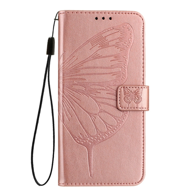 For Xiaomi Redmi K70 / K70 Pro Embossed Butterfly Leather Phone Case(Rose Gold) - K70 Cases by buy2fix | Online Shopping UK | buy2fix