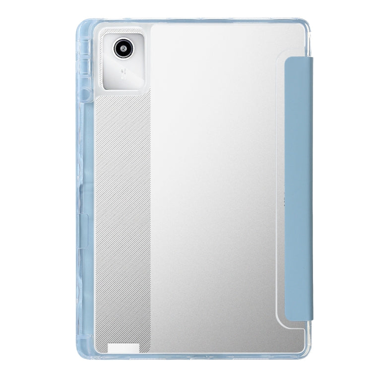 For Lenovo Tab M11 /Xiaoxin Pad 11 2024 Clear Acrylic Deformation Leather Tablet Case(Ice Blue) - Lenovo by buy2fix | Online Shopping UK | buy2fix