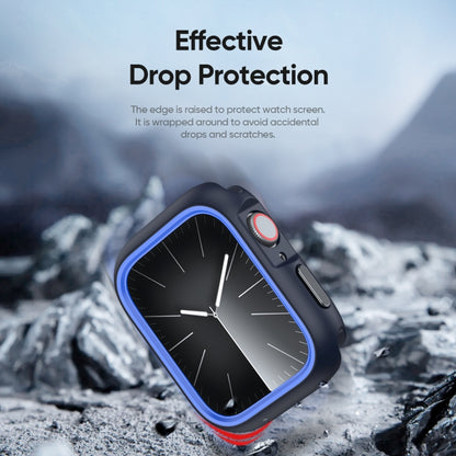 For Apple Watch 9 / 8 / 7 45mm DUX DUCIS Bamo Series Hollow PC + TPU Watch Protective Case(Midnight Blue+Blue) - Watch Cases by DUX DUCIS | Online Shopping UK | buy2fix