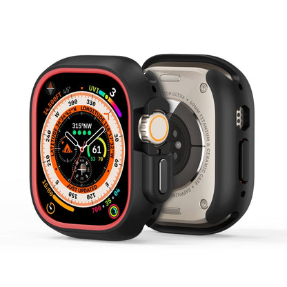 For Apple Watch Ultra 2 49mm / Ultra 49mm DUX DUCIS Bamo Series Hollow PC + TPU Watch Protective Case(Black+Red) - Watch Cases by DUX DUCIS | Online Shopping UK | buy2fix