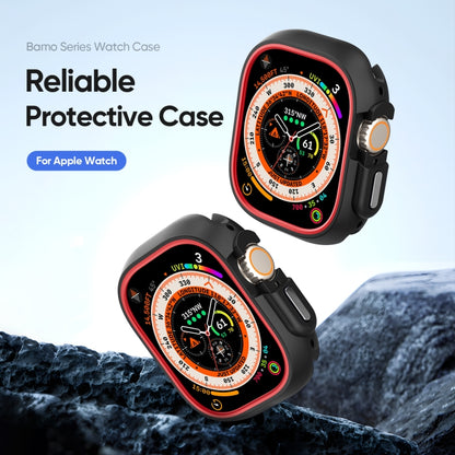 For Apple Watch Ultra 2 49mm / Ultra 49mm DUX DUCIS Bamo Series Hollow PC + TPU Watch Protective Case(Black+Red) - Watch Cases by DUX DUCIS | Online Shopping UK | buy2fix