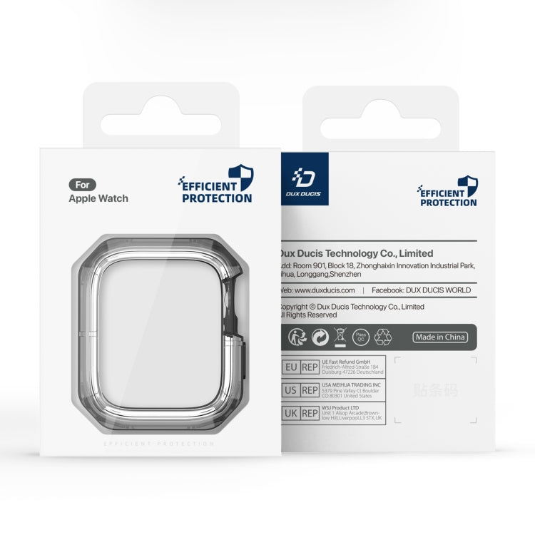 For Apple Watch 4 / 5 / 6 / SE 44mm DUX DUCIS Tamo Series Hollow PC + TPU Watch Protective Case(Transparent Black) - Watch Cases by DUX DUCIS | Online Shopping UK | buy2fix