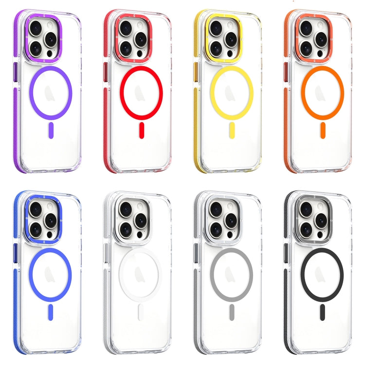 For iPhone 13 Pro Dual-Color Clear Acrylic Hybrid TPU MagSafe Phone Case(Yellow) - iPhone 13 Pro Cases by buy2fix | Online Shopping UK | buy2fix